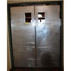 #23 STAINLESS STEEL DOORS 64" X 83" TOTAL OPENING