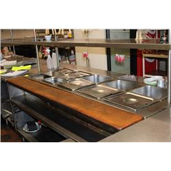 #11 STAINLESS STEEL GAS STEAM TABLE WITH 2 TIER