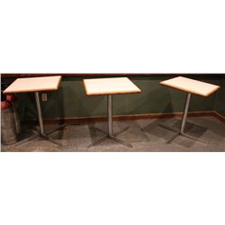 #34 LOT OF 4 SQUARE TABLES 24 X 24 X 29
