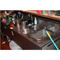 #36 STAINLESS STEEL BAR SINK 77 X 22 X 31 1/2