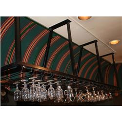#37 METAL BAR GLASS HANGING RACK 92 X 20