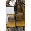 Image 1 : LOT OF 40 GREEN SOLID WOOD DINING CHAIRS