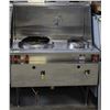 Image 1 : 44 1/2" X 37"X 57" 2 BOWL WOK STOVE