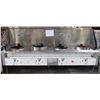 Image 1 : 114" X 37"X59" NITTO DENKO 4 BOWL WOK STOVE