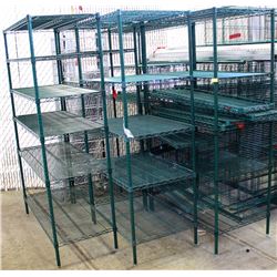 LOT OF 10 ASST SIZE METRO RACKS ( NO WHEELS)