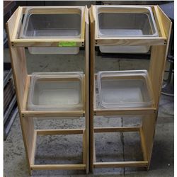 LOT OF 2 DISPLAY STANDS