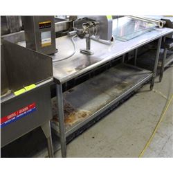 6'X2.5' S/S PREP TABLE WITH SLICE CHIEF SLICER