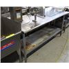 Image 1 : 6'X2.5' S/S PREP TABLE WITH SLICE CHIEF SLICER