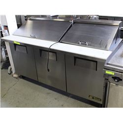 6' TRUE 3 DOOR PREP COOLER MODEL TSSU-72-30M-B-ST