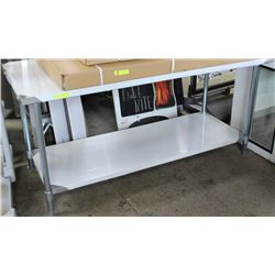 ME#03 S/S WORK TOP TABLE TOP W/ GALVANIZED LEGS &