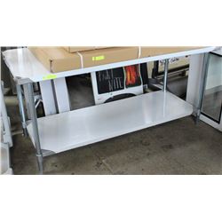 ME#04 S/S WORK TOP TABLE TOP W/ GALVANIZED LEGS &