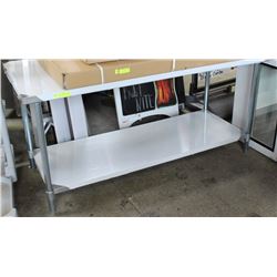 ME#05 S/S WORK TOP TABLE TOP W/ GALVANIZED LEGS &