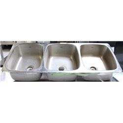 FRANKE TRIPLE SINK 53"X20"X10"