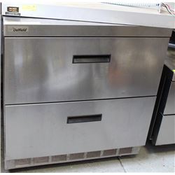 DELFIELD 2 DRAWER FREEZER W/ WORK TOP