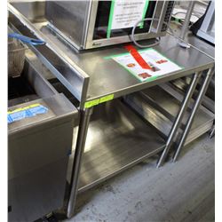 S/S CORNER WORK TABLE 35"X31"