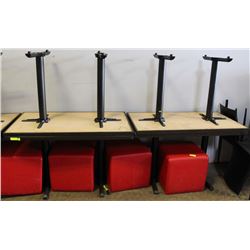 LOT OF 4 SELF LEVELING TABLES 48"X27"