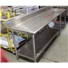 Image 1 : S/S CORNER DISH BAY W/ OVERHEAD RACK