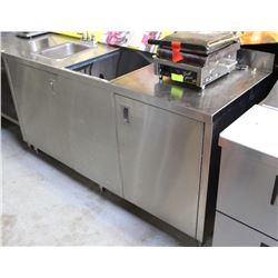 2 DOOR S/S CABINET W/ HAND SINK 68"X25"X36"