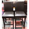 Image 1 : PAIR OF LEATERETTE BAR STOOLS