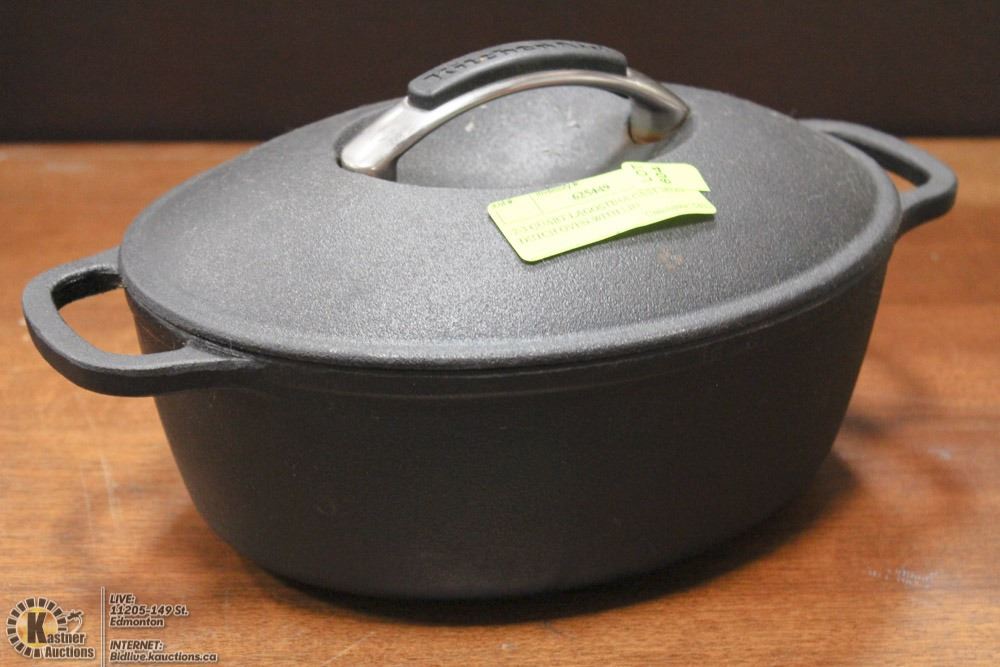 23 QUART LAGOSTINA CAST IRON DUTCH OVEN WITH LID