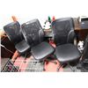 Image 1 : SET OF 3 BLACK LEATHERETTE AND MESH BACK HYDRAULIC