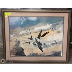 FIGHTER JET PRINT BY ALEX DURR SIGNED AND NUMBRD