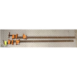 A PAIR OF LARGE CLAMPS MADE IN USA