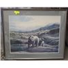 Image 1 : LARGE POLAR BEAR PRINT 36” X 29”