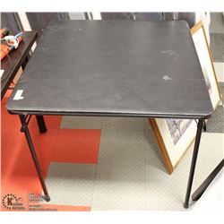 BLACK FOLDING TABLE 33” X 33”