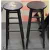 Image 1 : PAIR OF WOODEN BAR STOOLS