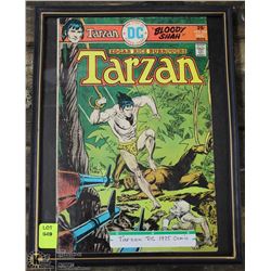 TARZAN 1975 FRAMED 25 CENT COMIC