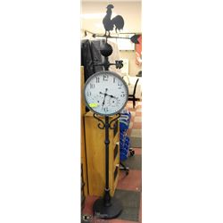 CAST IRON YARD CLOCK WITH TEMPERATURE AND HUMIDITY