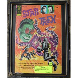 VINTAGE FRAMED COMIC STAR TREK 1974