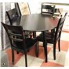 Image 1 : BLACK ROUND TABLE W/ 4 CHAIRS
