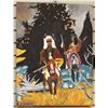 Image 1 : ORIGINAL OIL ON CANVAS - CHIEF & WARRIOR SIGNED BY