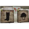 Image 1 : PAIR OF WESTERN THEMED PRINTS 24X24