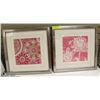 Image 1 : LOT OF 2 PINK FLOWER THEMED FRAMED PRINTS 20X20