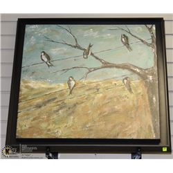 SHOWHOME FRAMED CANVAS BIRD PICTURE