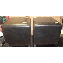 LEATHERETTE FOOT STOOL 18X18