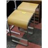 Image 1 : 2 MATCHING RIFF CUT OAK BAR STOOLS 24"H