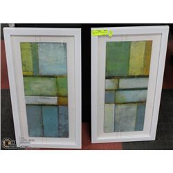 PAIR OF ABSTRACT SHOWHOME ART 13X25