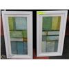 Image 1 : PAIR OF ABSTRACT SHOWHOME ART 13X25