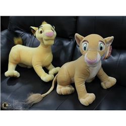 LION KING NALA AND SIMBA STUFFED LIONS 18" TALL