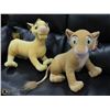 Image 1 : LION KING NALA AND SIMBA STUFFED LIONS 18" TALL