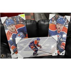 SET OF 3 EDMONTON OILERS PLAQUES