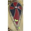 Image 1 : RED/BLACK/GOLD MEDIEVAL METAL SHIELD