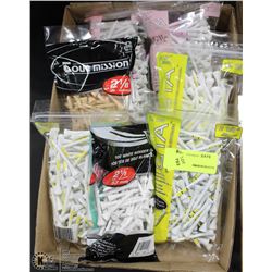 FLAT OF GOLF TEES