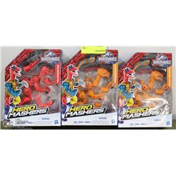 SET OF 3 NEW JURASSIC WORLD HERO MASHERS
