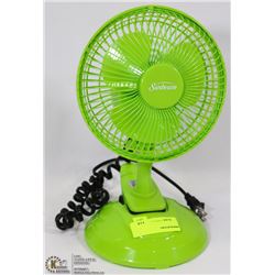 SUNBEAM LIME GREEN TABLE FAN