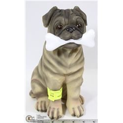 DOG ORNAMENT GRASPING LARGE BONE